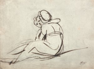 Két gyermek ölel alkotó: George Romney